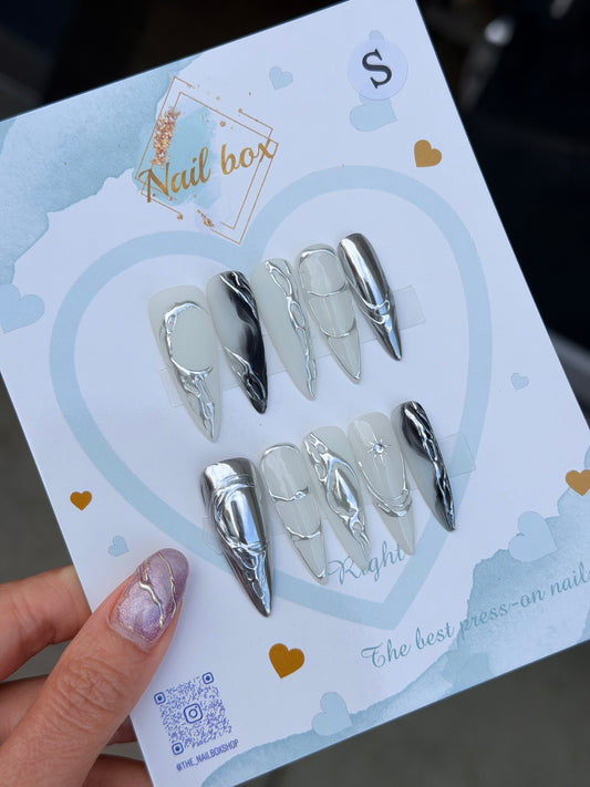 Long stiletto nails